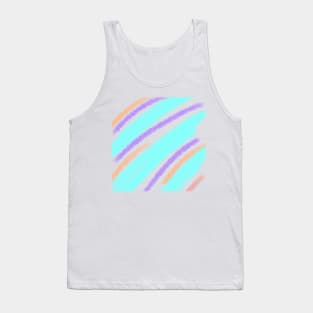 Blue purple watercolor lines art Tank Top